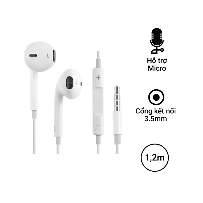 Tai nghe Apple Earpods Lightning Chính Hãng - Lê Quân Mobile