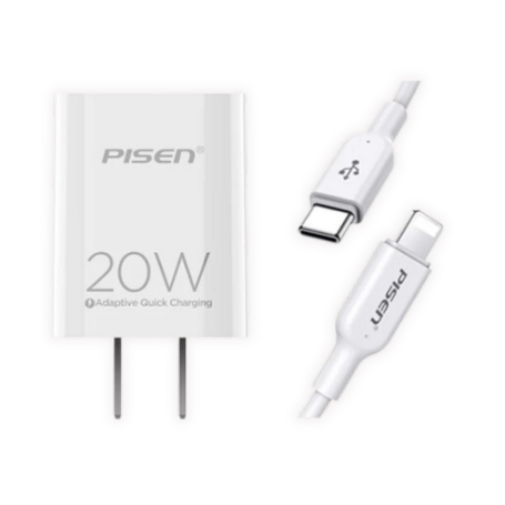 Bộ Sạc Nhanh Pisen Quick PD 20W Lightning